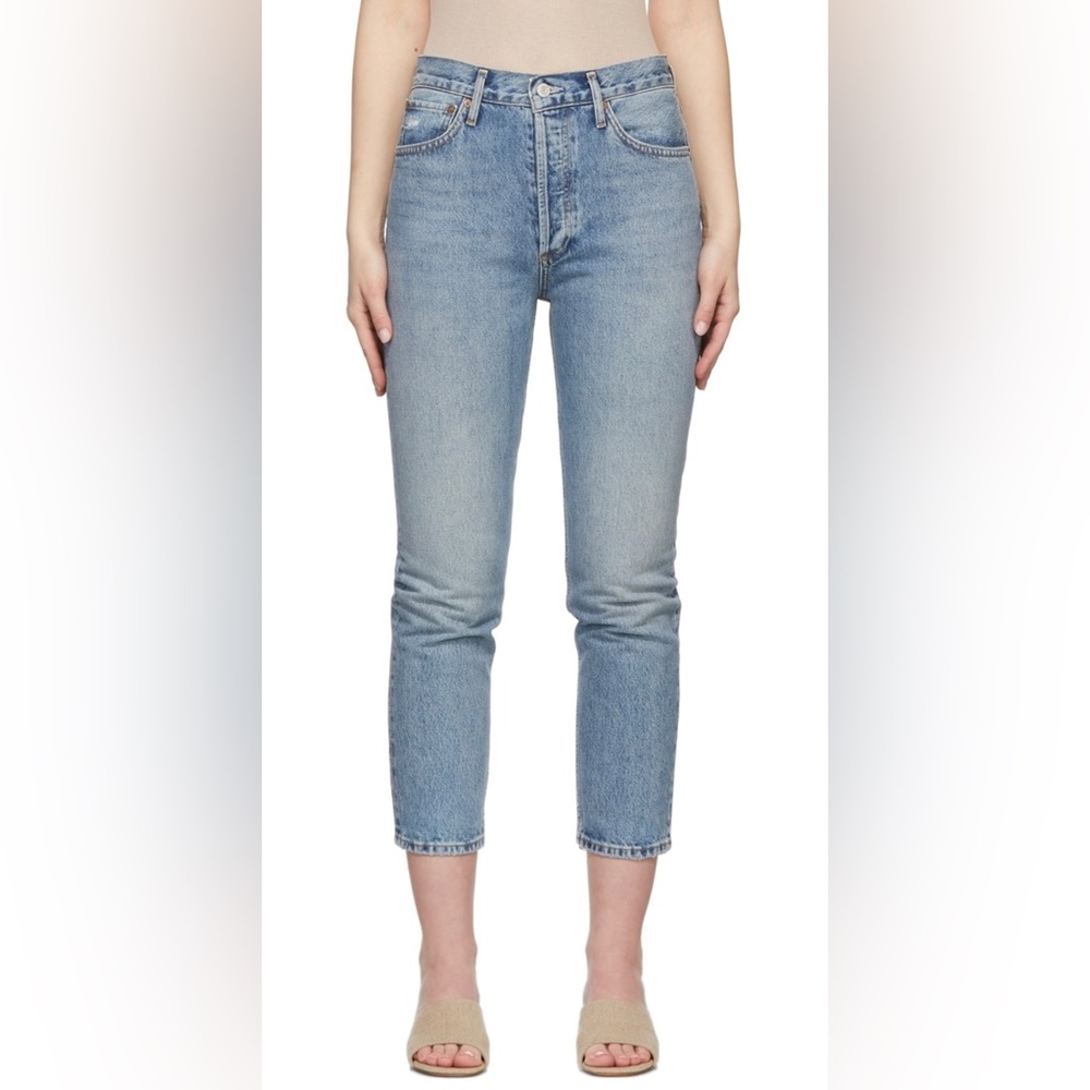 AGOLDE Blue Riley Cropped Jeans 31